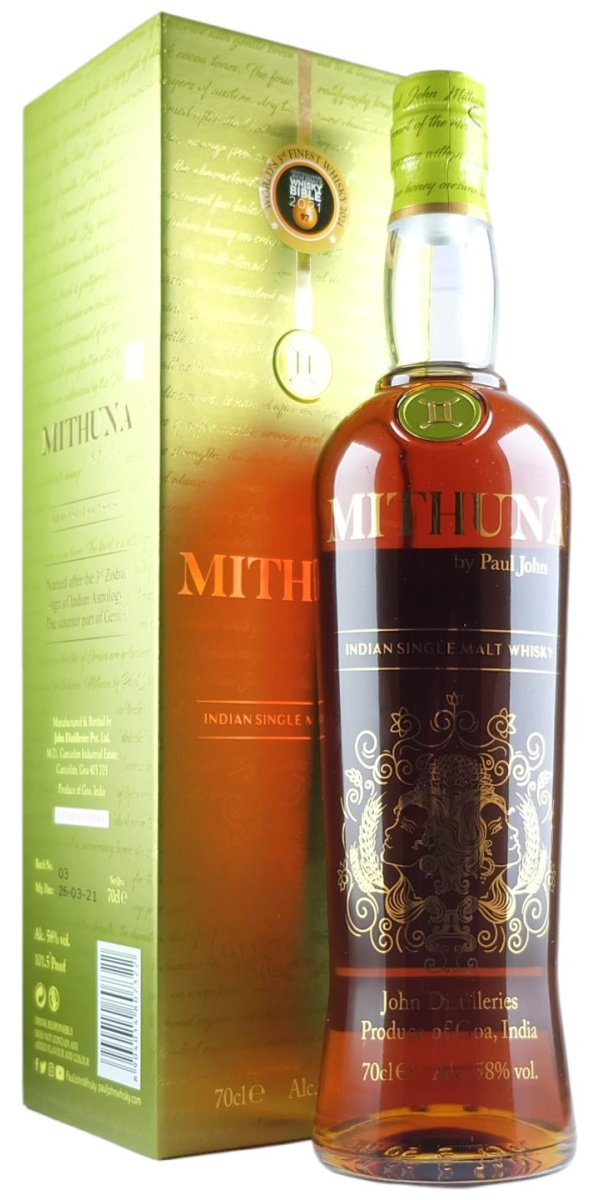 Paul John Mithuna Indian Single Malt Whisky - The Oak Barrel