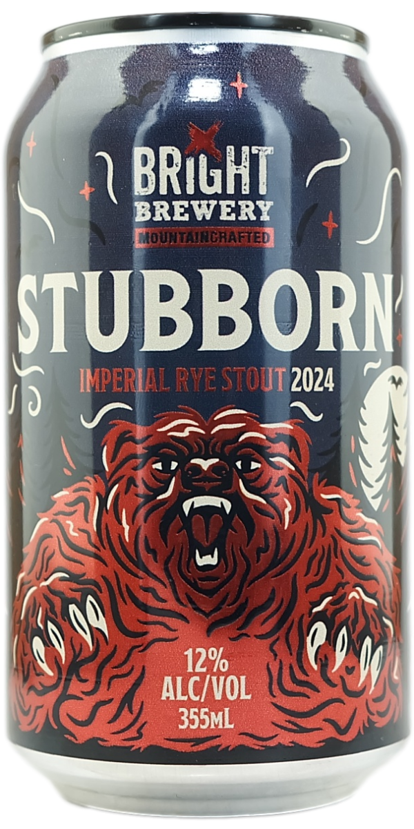 Bright Brewery 'Stubborn 2024' Imperial Rye Stout 12% 355ml - The Oak Barrel