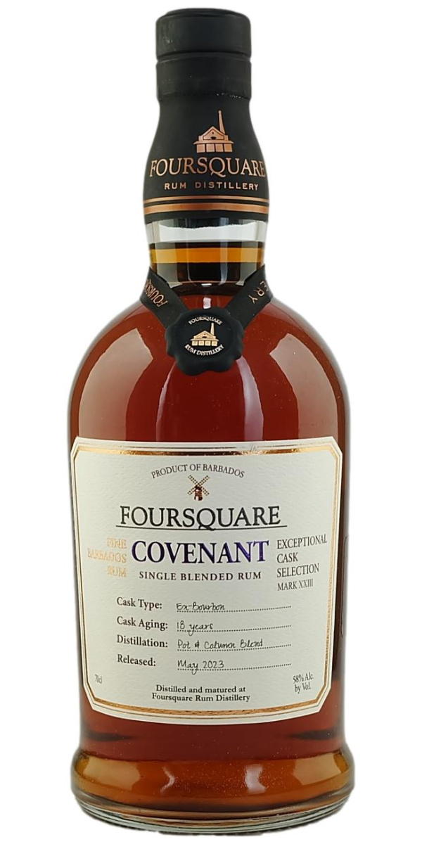 Foursquare Covenant Exceptional Cask Selection XXIII 18-Year-Old Single Blended Barbados Rum - The Oak Barrel