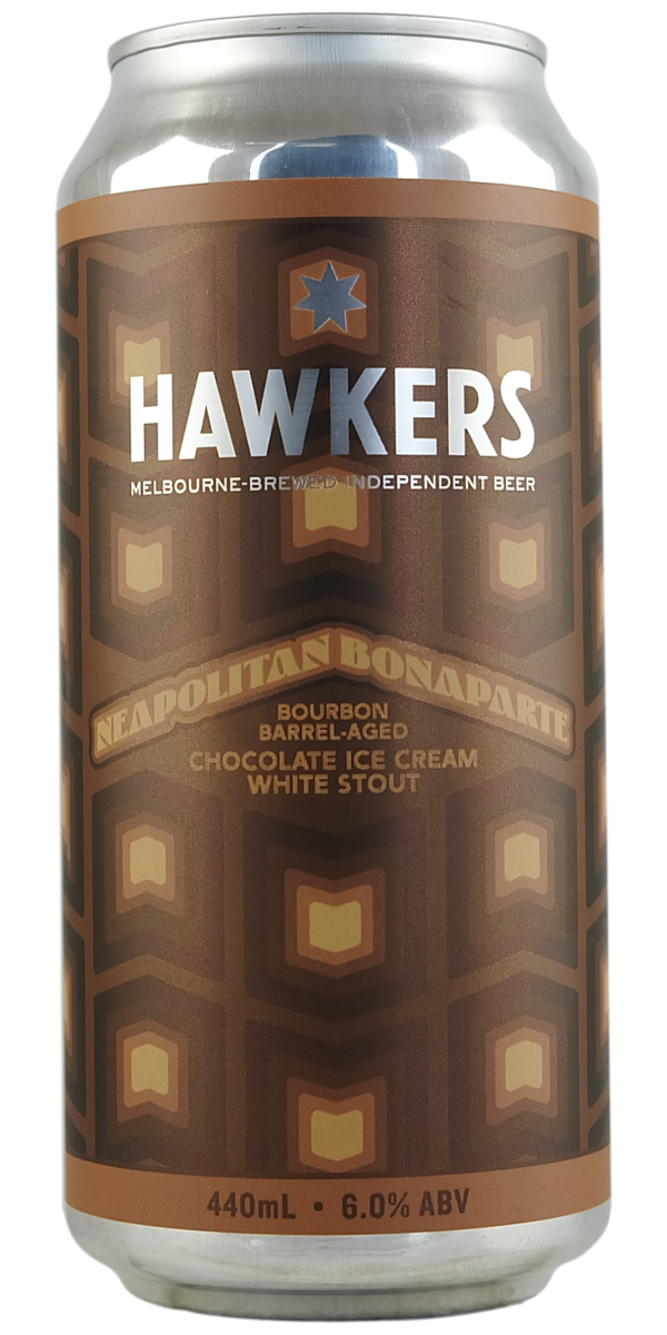 Hawkers 'Neapolitan Bonaparte' Chocolate Ice Cream White Stout 440ml 6.0% - The Oak Barrel