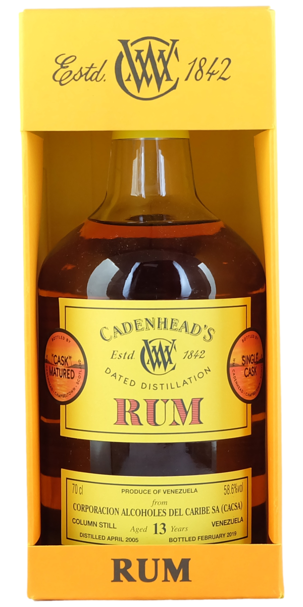 Cadenhead 2005 Corporacion Del Alcoholes Del Caribe 13-Year-Old Venezuelan Rum - The Oak Barrel