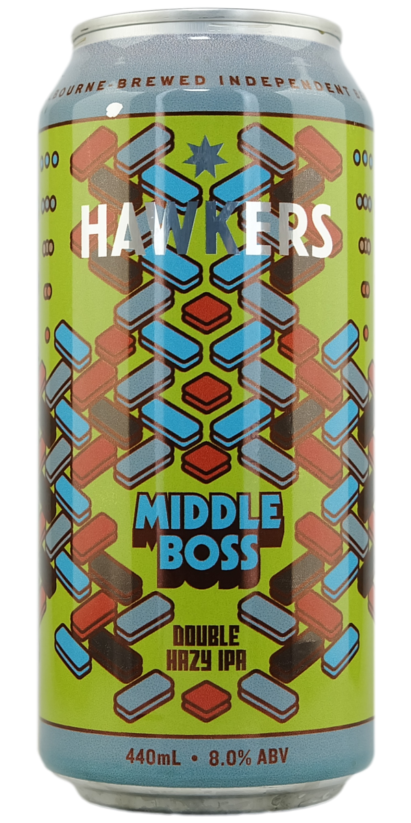 Hawkers 'Middle Boss' Double Hazy IPA 440ml 8.0% - The Oak Barrel