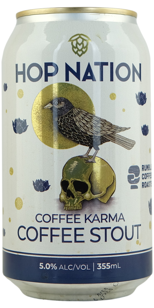 Hop Nation 'Coffee Karma' Coffee Stout 355ml 5.0% - The Oak Barrel