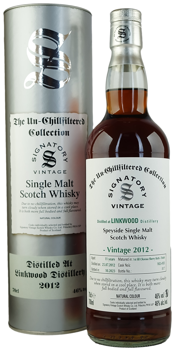 Signatory Vintage Linkwood 2012 11-Year-Old Single Malt Scotch Whisky - The Oak Barrel