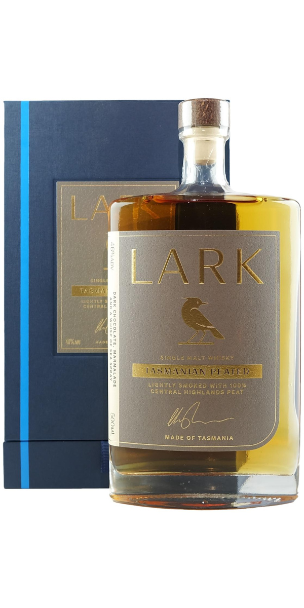 Lark Peated Tasmanian Single Malt Whisky - The Oak Barrel