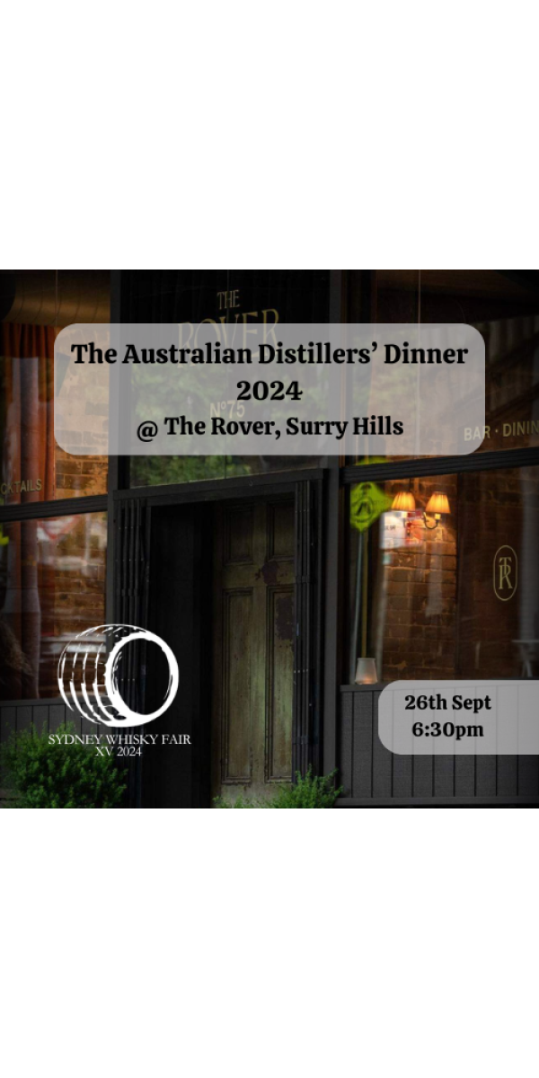 Australian Whisky Distillers Dinner 2024 (Thurs 26th Sept) - The Oak Barrel