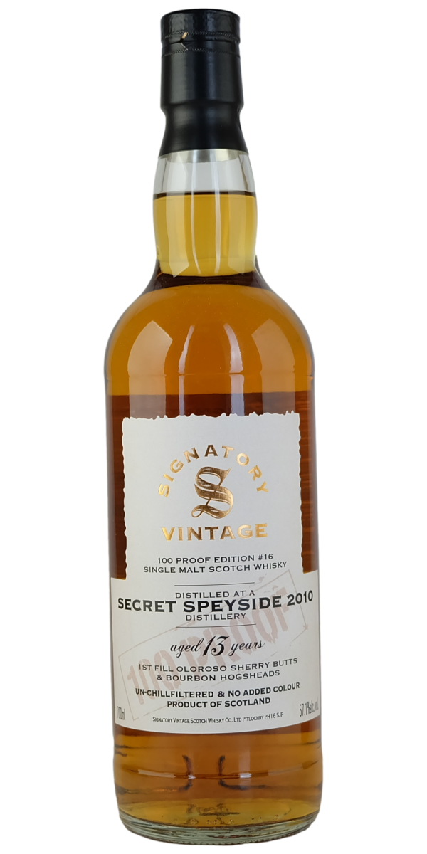 Signatory Vintage Secret Speyside 2010 13-Year-Old Single Malt Scotch Whisky - The Oak Barrel